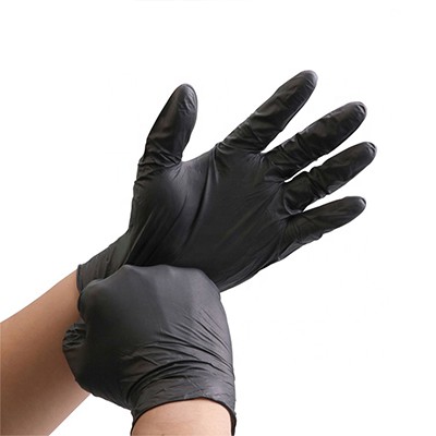 Black Powder Free Nitrile Gloves