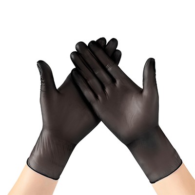 Black Vinyl Disposable Gloves