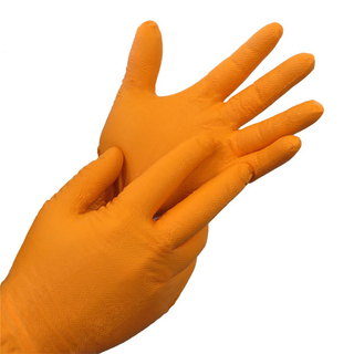 Orange Nitrile Disposable Gloves
